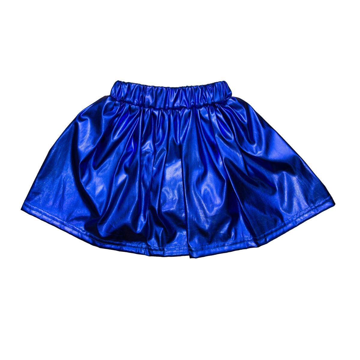 Kids Royal Blue Metallic Skort