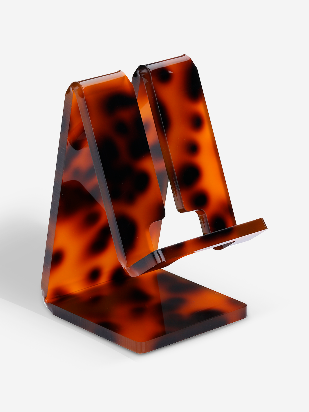 Acrylic Phone Stand in Tortoiseshell