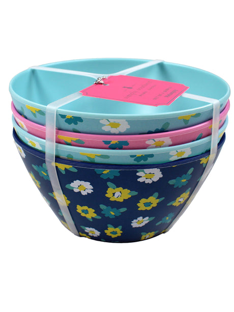 Floral Melamine Bowl Set of 4