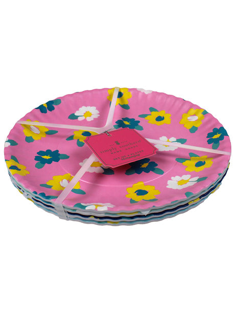 Flower Melamine Plate Set of 4