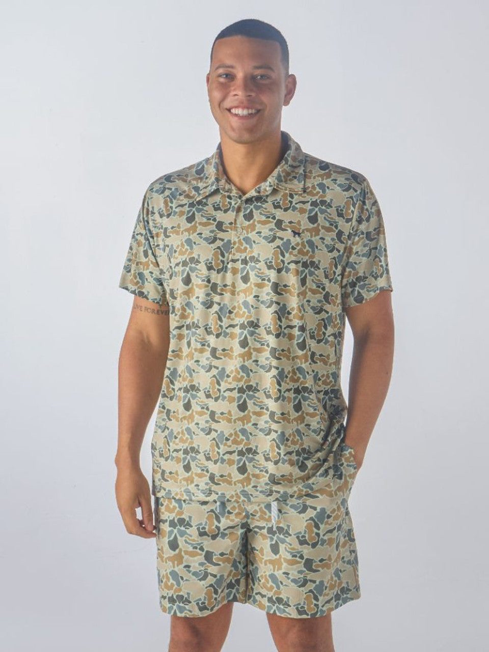 Men's Polo in Camo Pattern