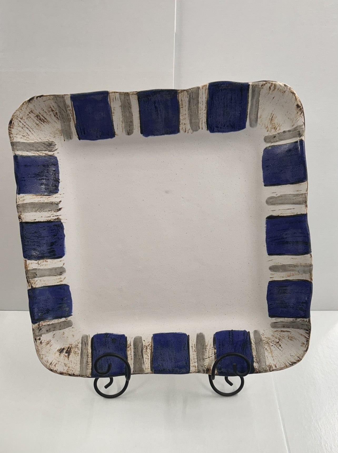 Square Platter Gameday Blue