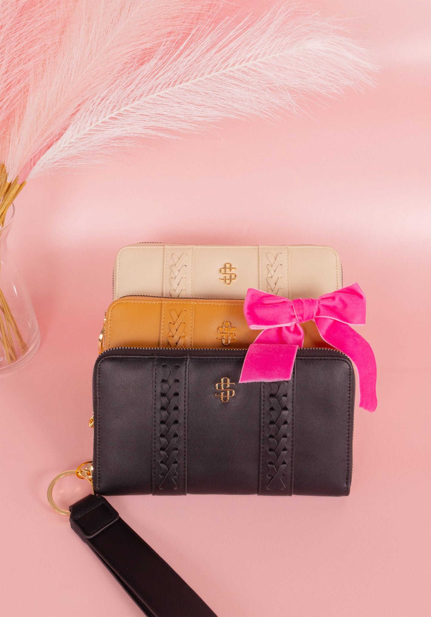 Leather Braid Wristlet