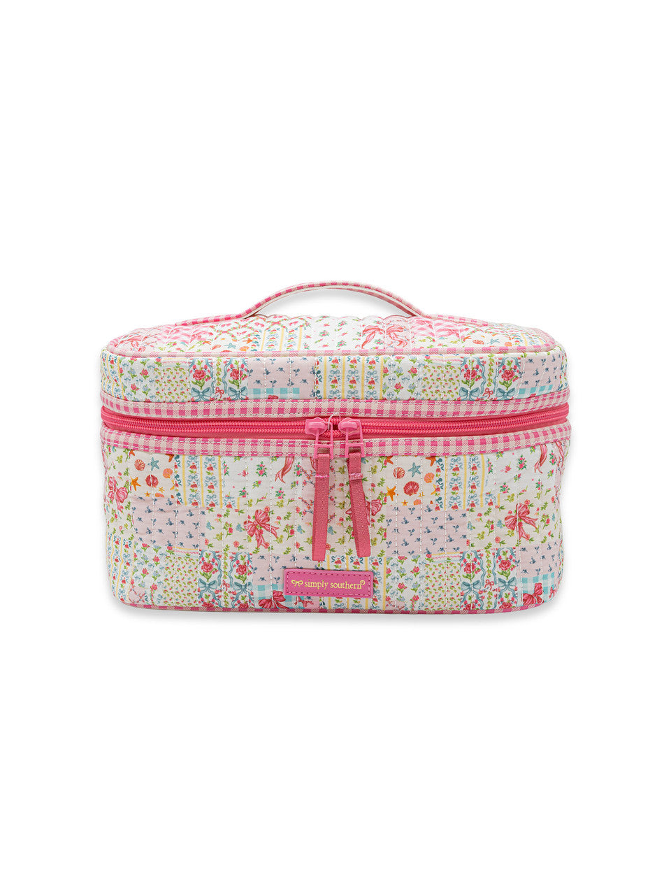 Pink Quilted Makeup Bag