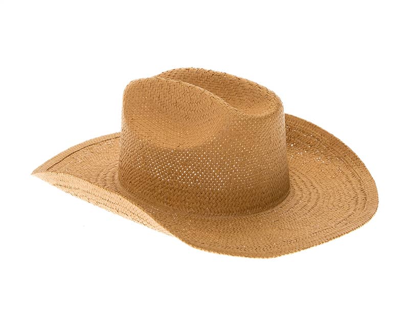 Handwoven Toyo Straw Cowboy Hat Natural