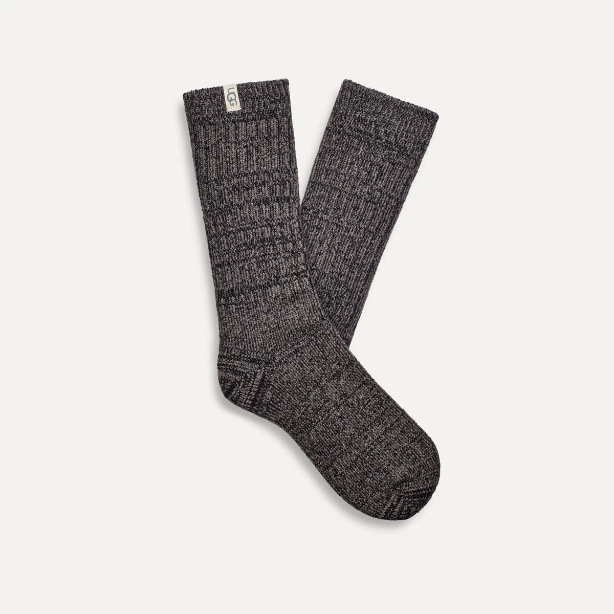 Women's Rip Knit Slouchy Crew in Grey/Black