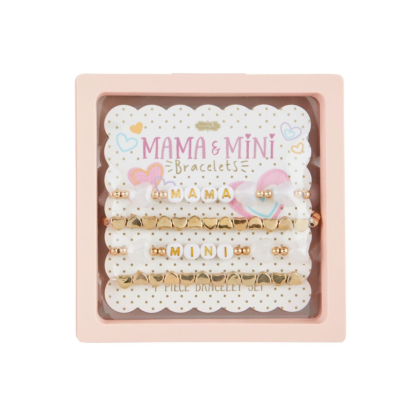 Light Pink Mama And Mini Beaded Bracelets