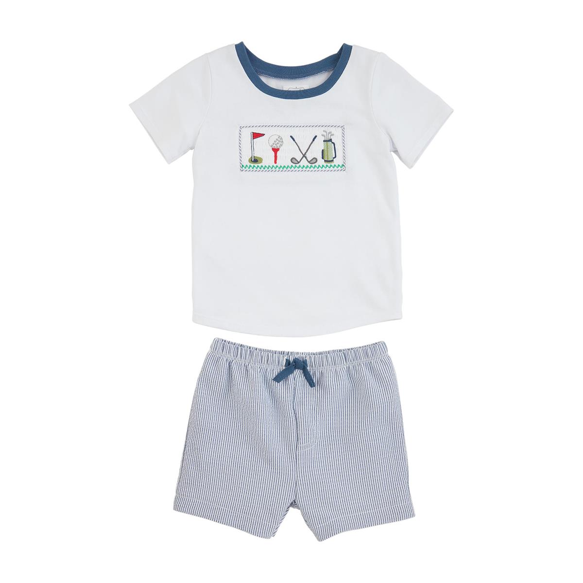 Smocked Golf Short Set