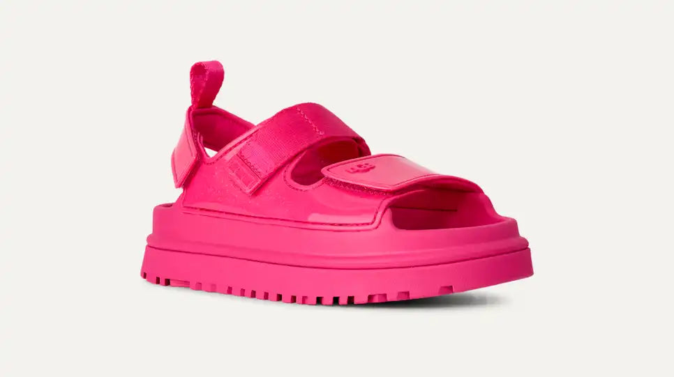 K Goldenglow Sandals Glossy Sparkles Deep Coral