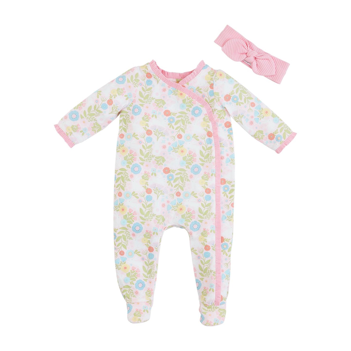 Bunny Print Sleeper & Headband Set