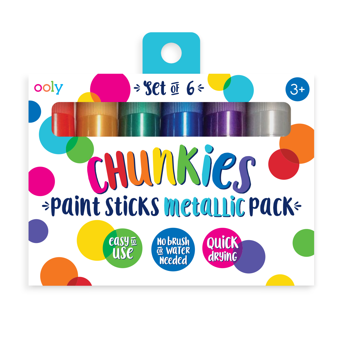 Chunkies Paint Sticks - Metallic Set of 6