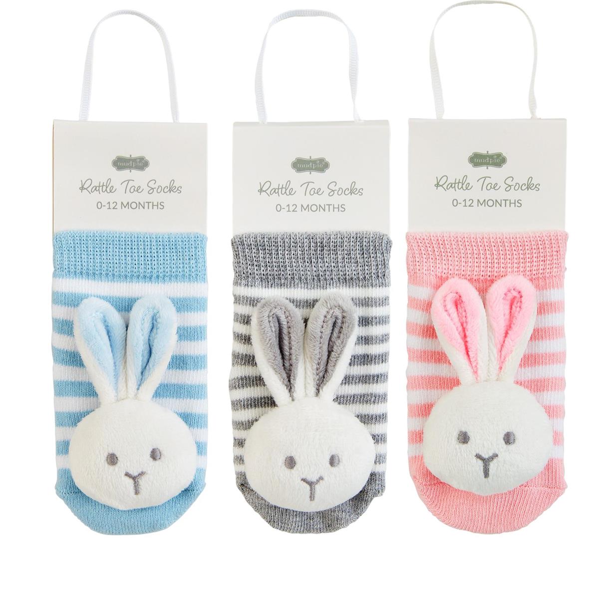 Bunny Rattle Socks