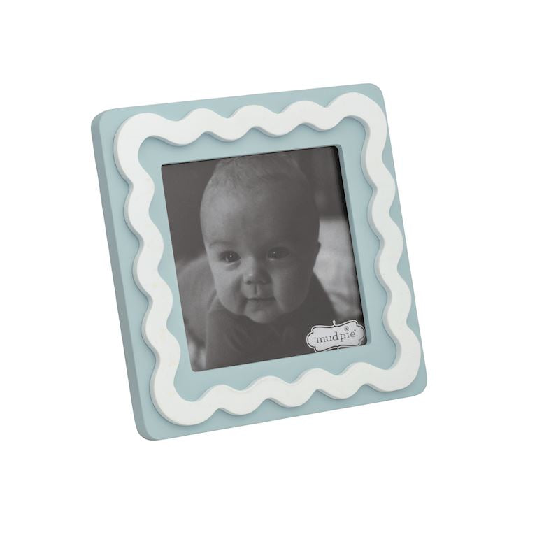 Square Blue Wood Frame