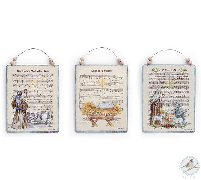 Tin Ornaments with Hymns