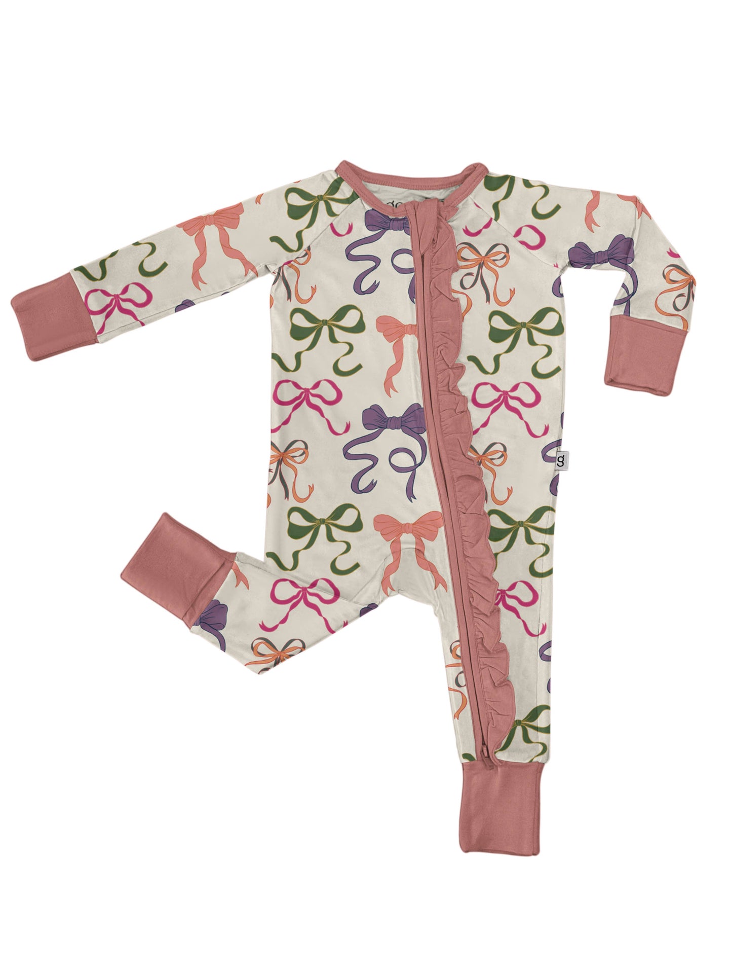 Bows - LS Convertible Zip PJs