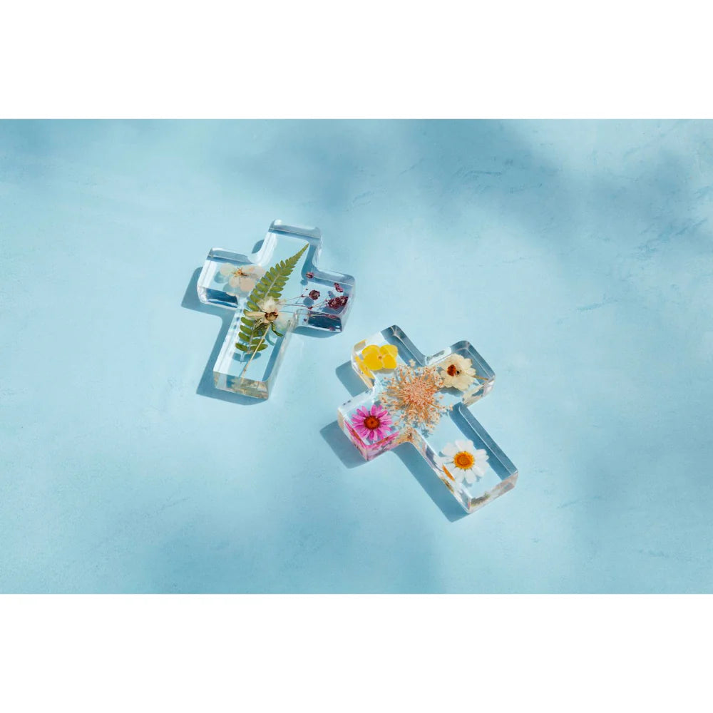 Dried Flower Resin Cross