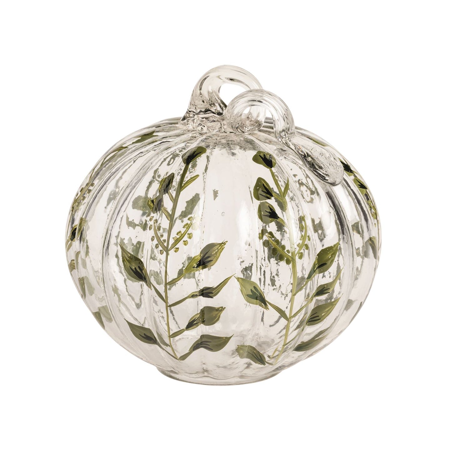 Small Paint Glass Pumpkin Sitter