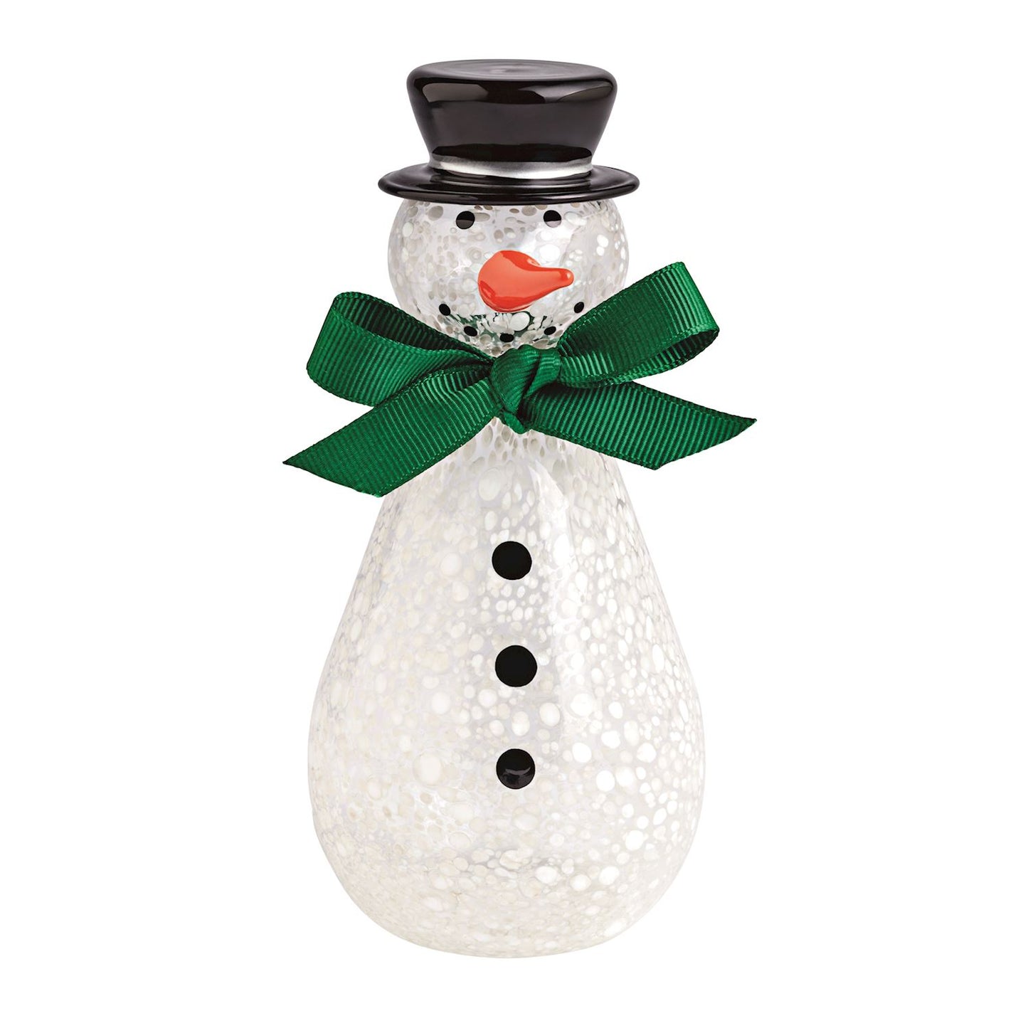 Small Glass Snowman Sitter