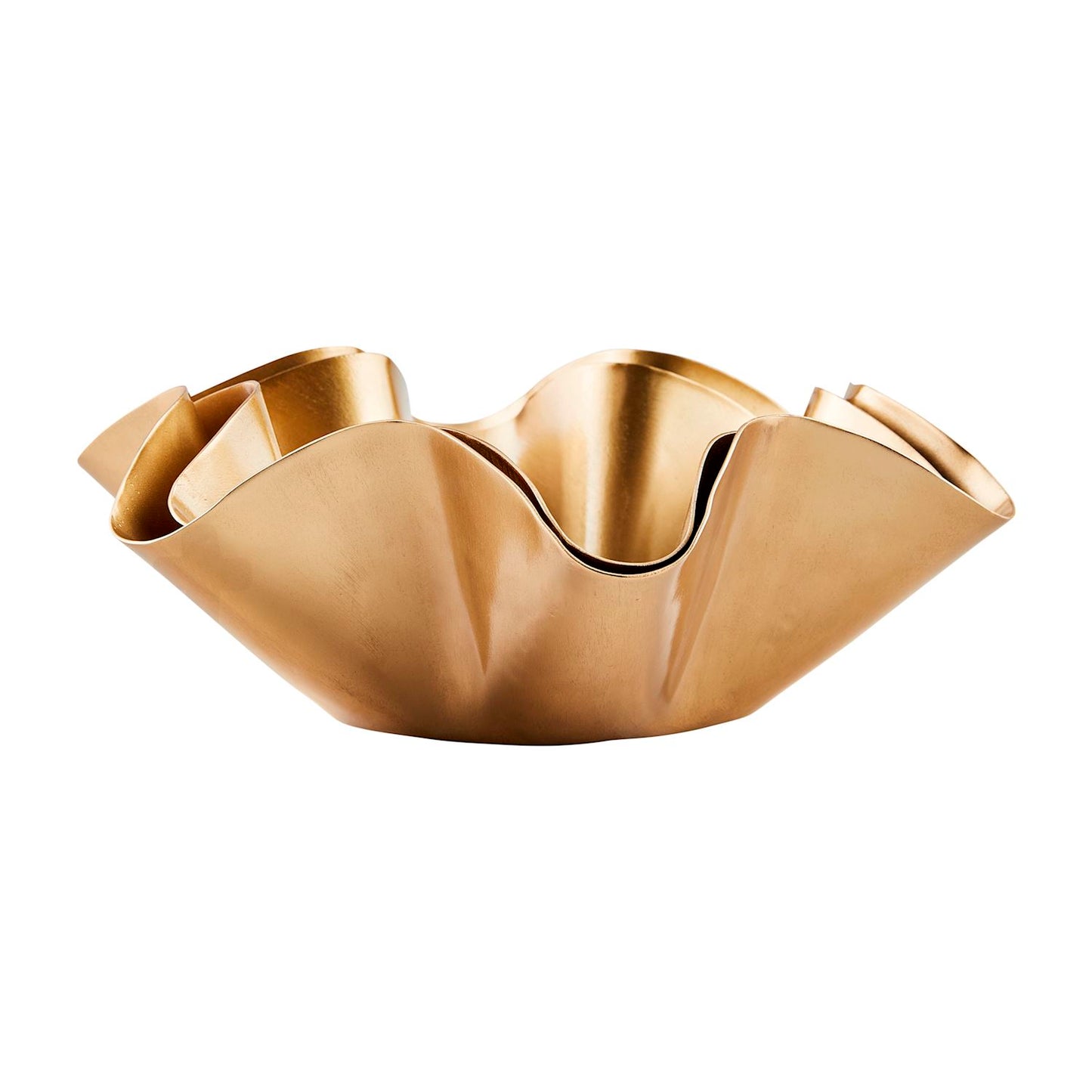 Brass Ruffle Bowl Set of 2