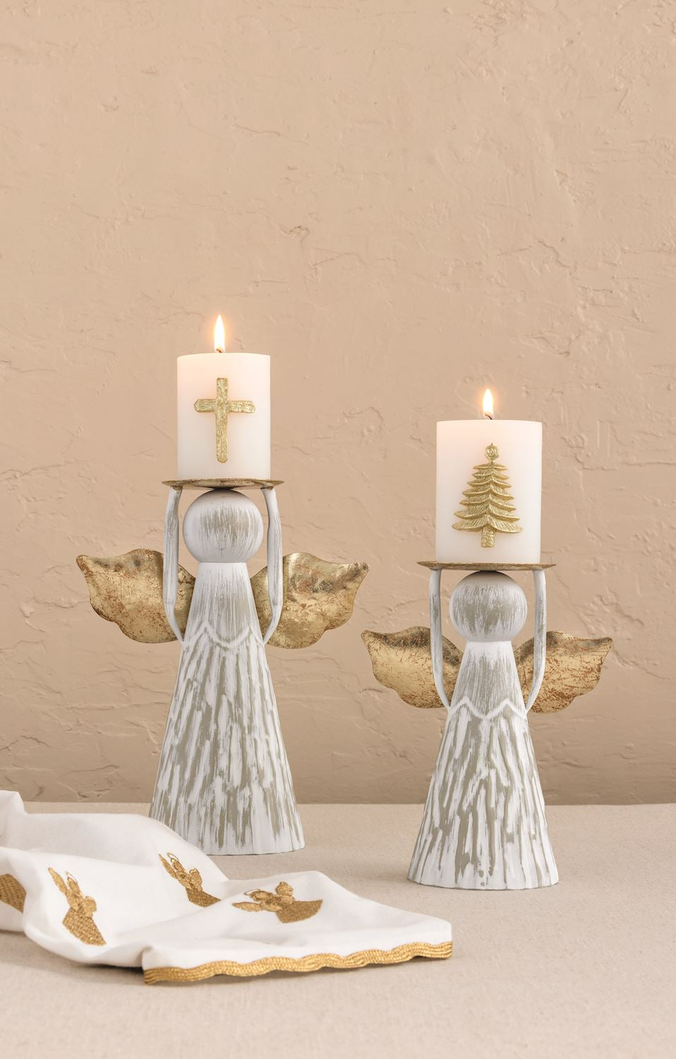 Small Angel Pillar Holder