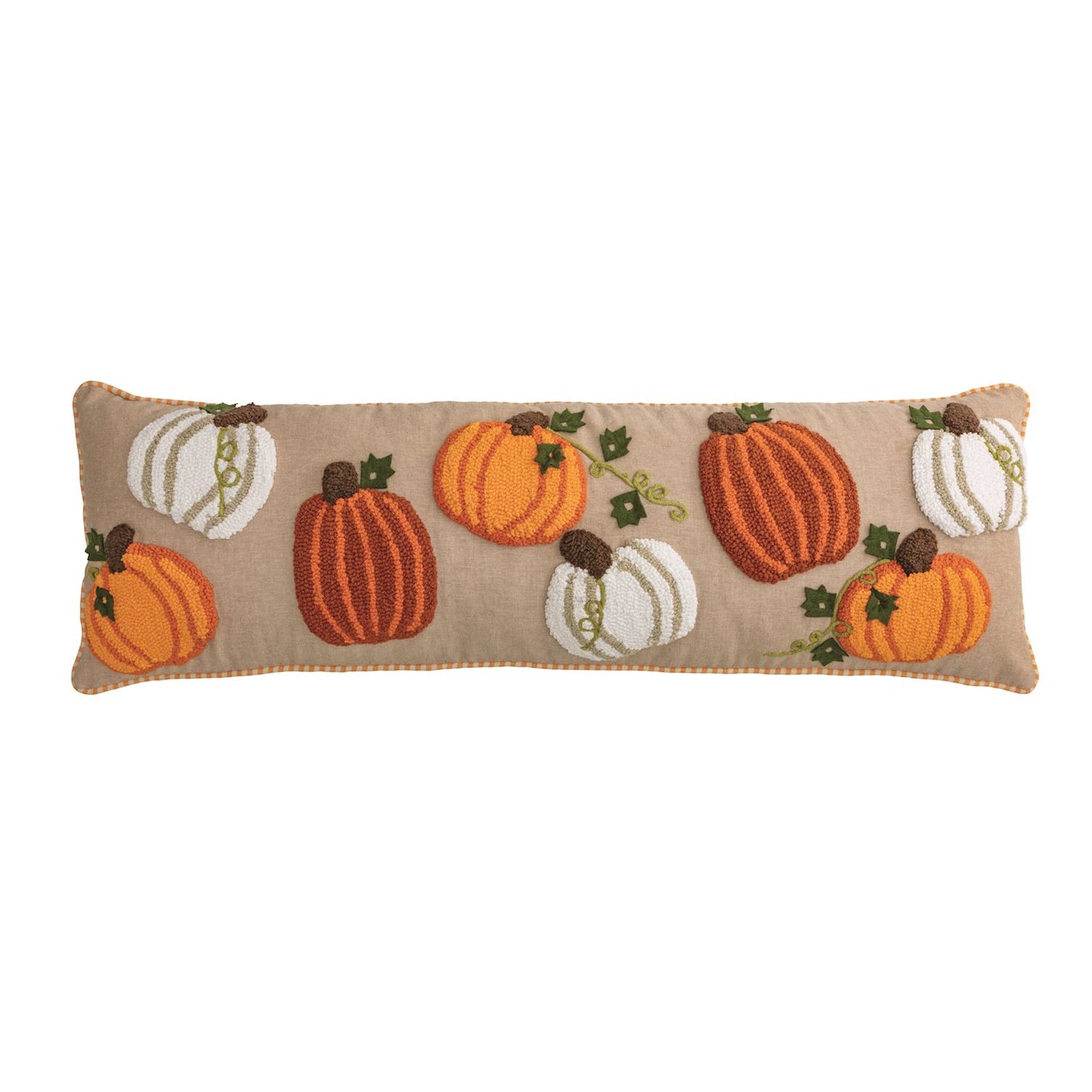 Long Tufted Pumpkin Pillow