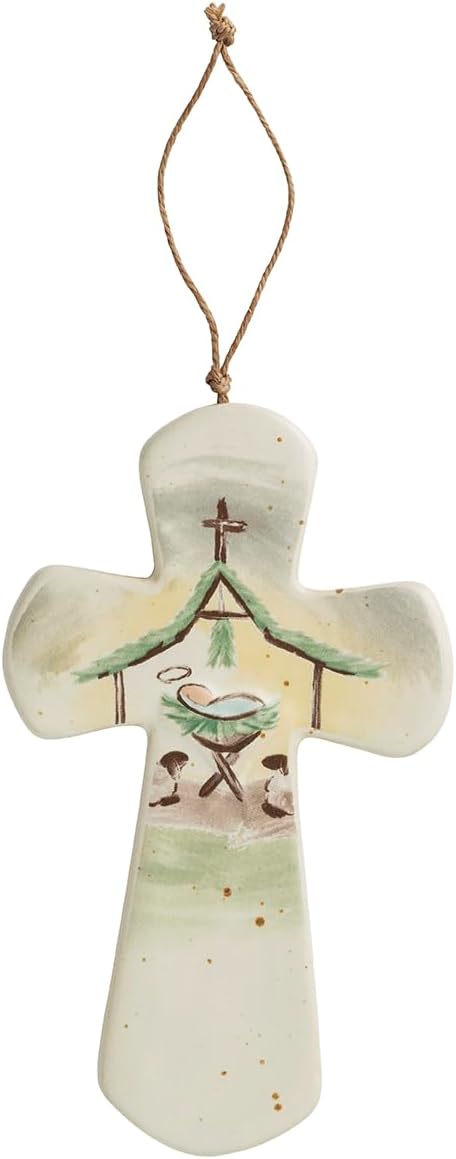 Ceramic Nativity Cross