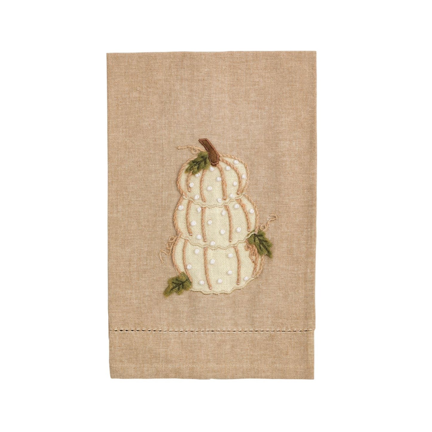 Stacked Pumpkin French Knot Towel