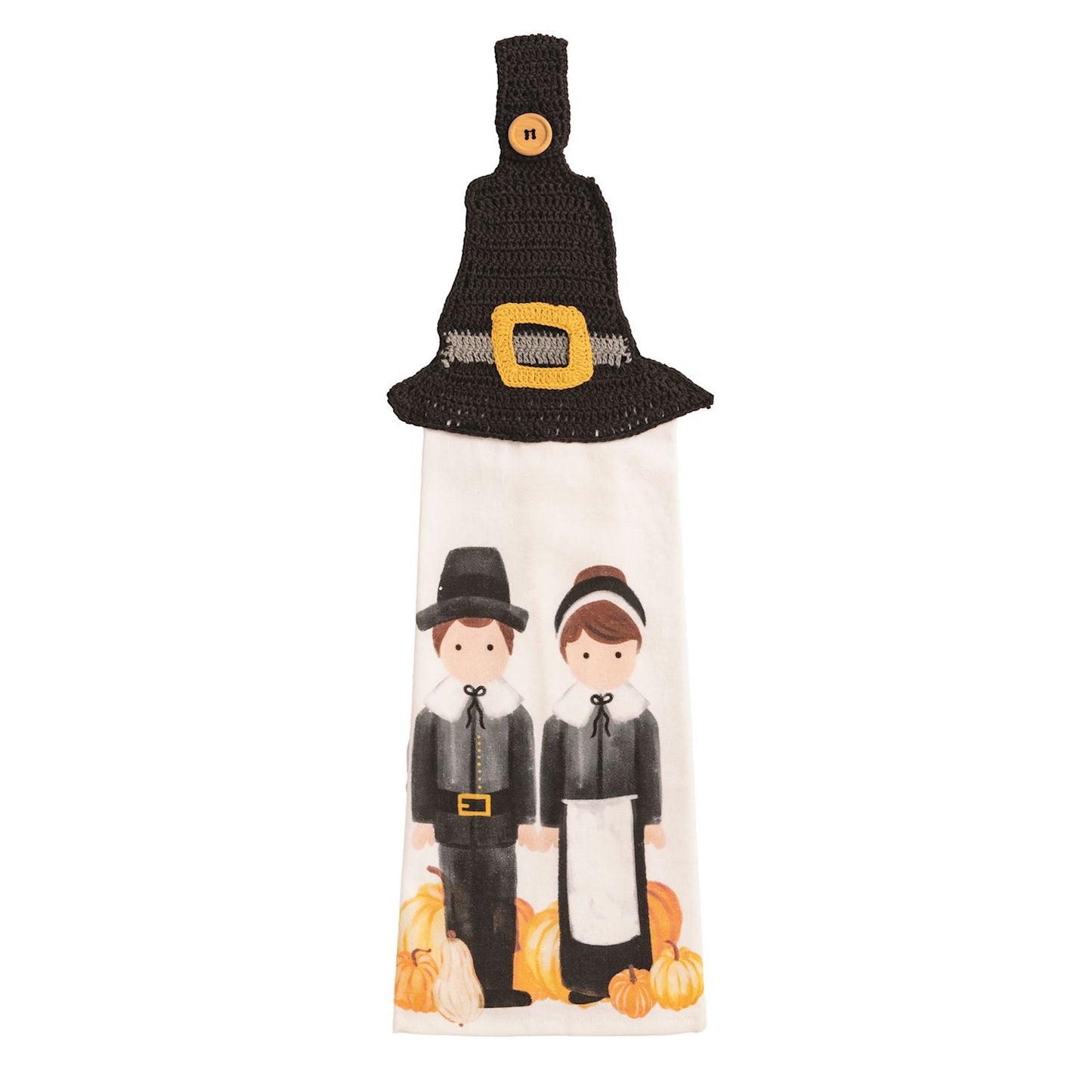 Pilgrim Hat Crochet Hanging Towel