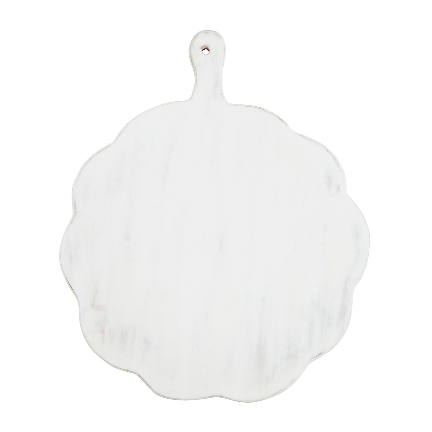 Small Scalloped Wood Board White