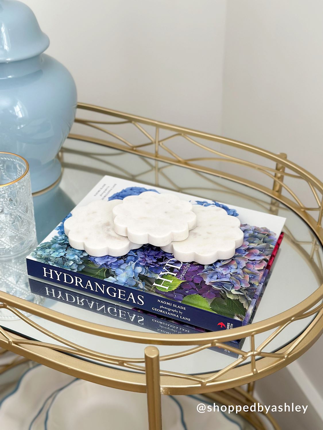 Scallop Marble Coaster Set of 4