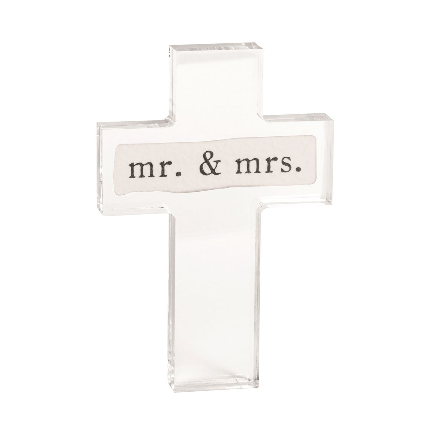 Mr. & Mrs. Sentiment Acrylic Cross