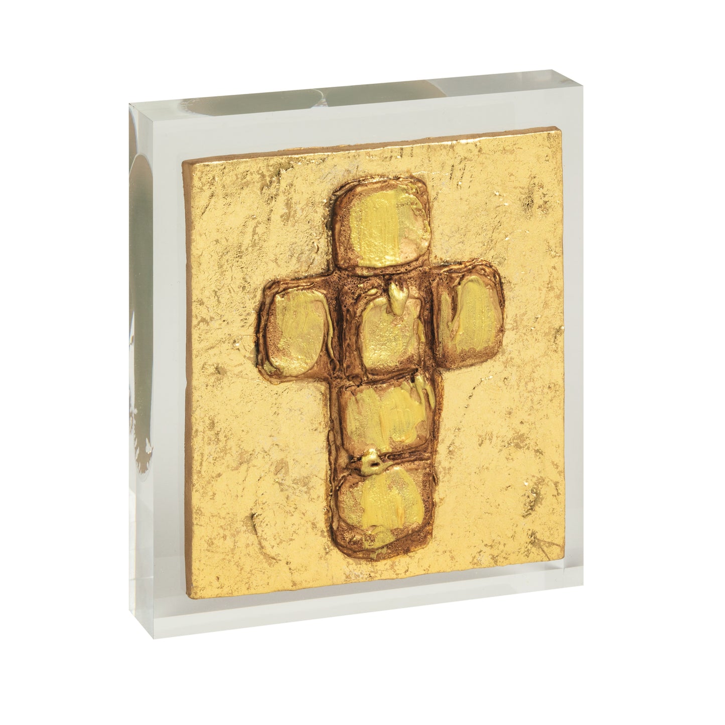 Gold Cross Acrylic Plaque