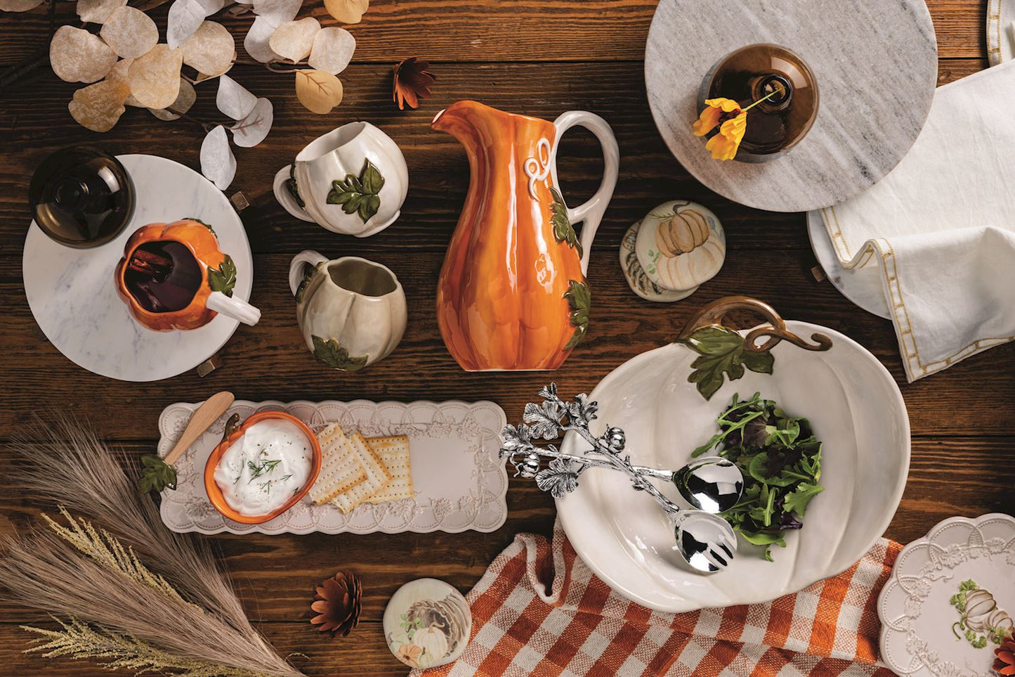 Leaf Handle Gourd Pitcher