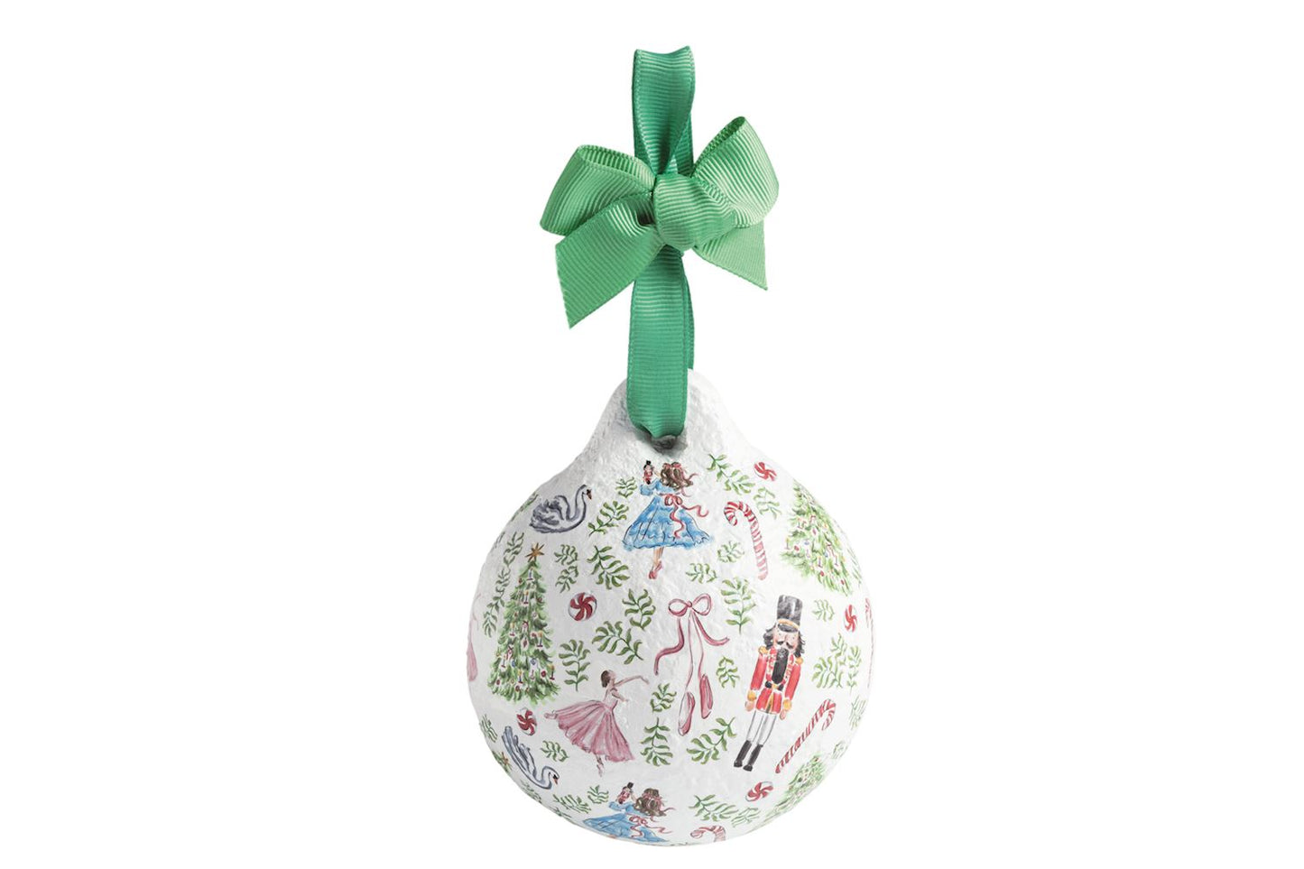 Tossed Pattern Nutcracker Papier-Mâché Ornament
