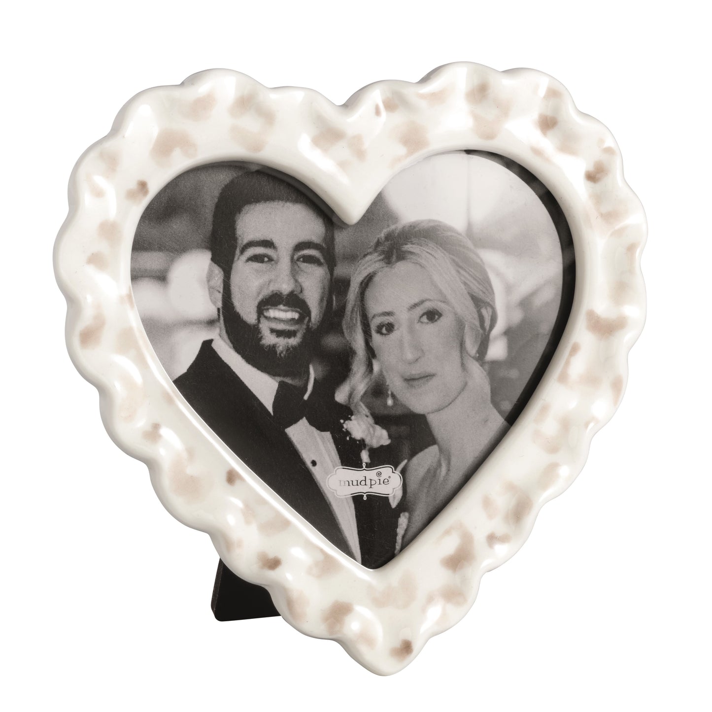 Taupe Leopard Heart Frame