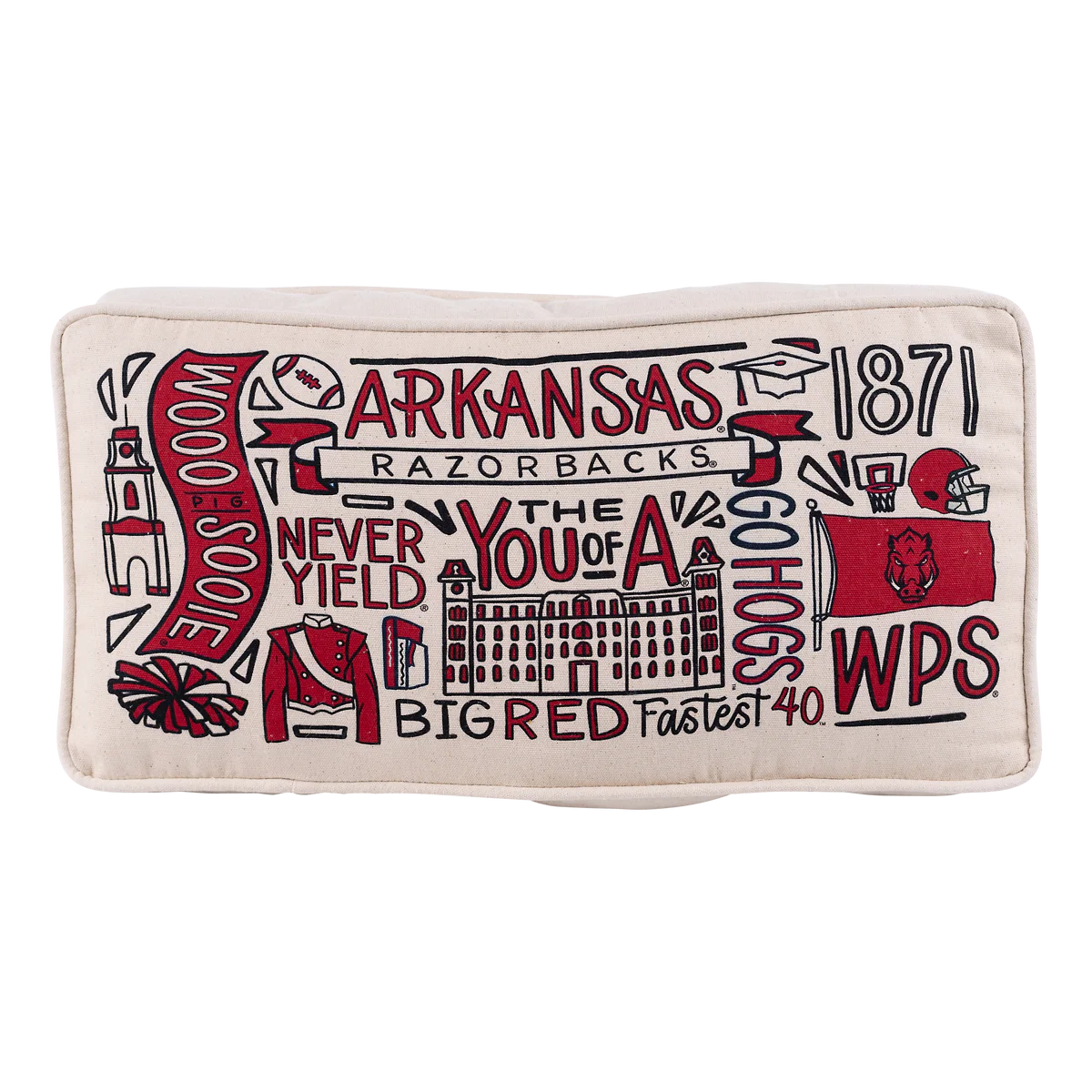 Arkansas Collage Pillow