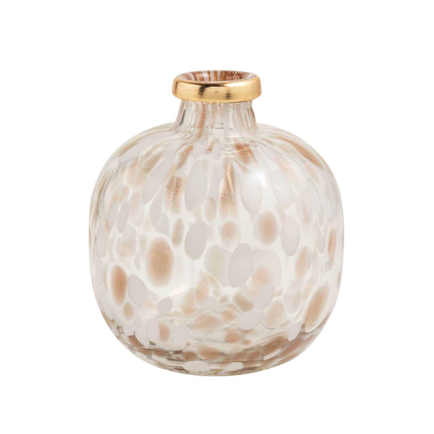 Large White & Gold Tortoise Vase