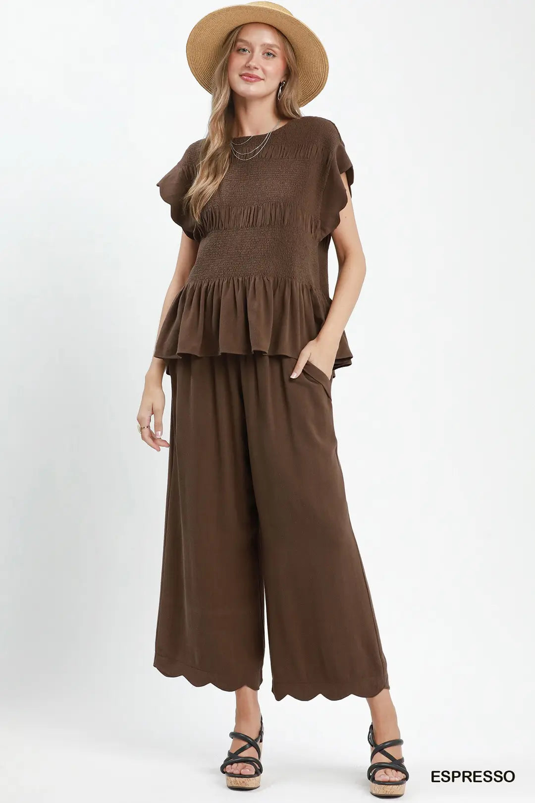 Linen Blend Set in Espresso