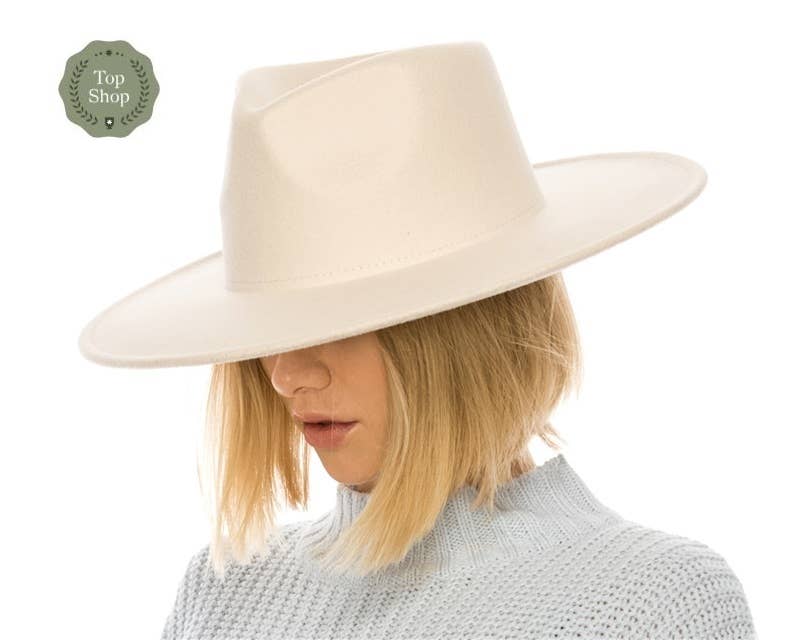 The Original Vegan Felt Rancher Hat Ivory