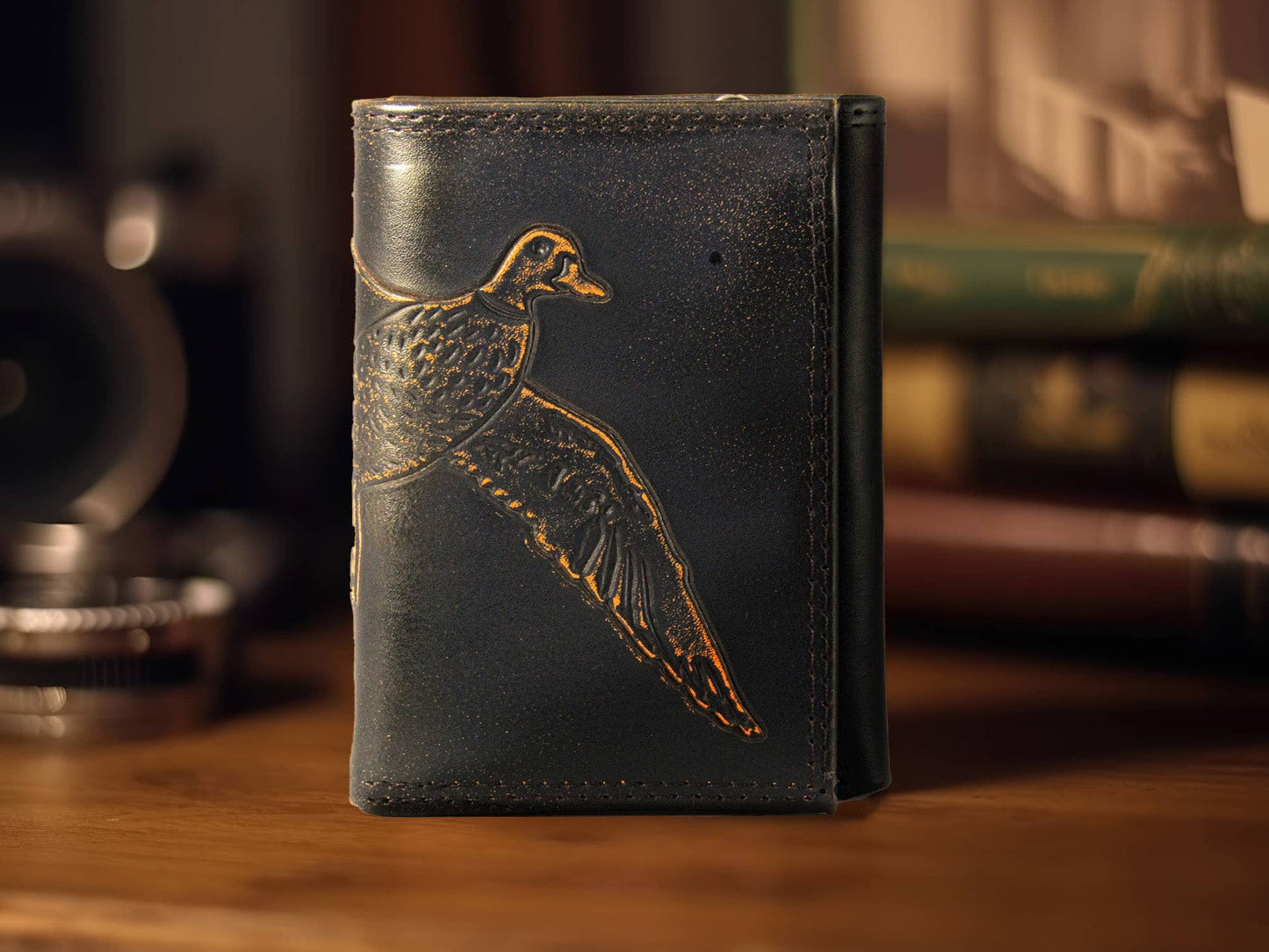 Mallard Burnished Leather Trifold Wallet