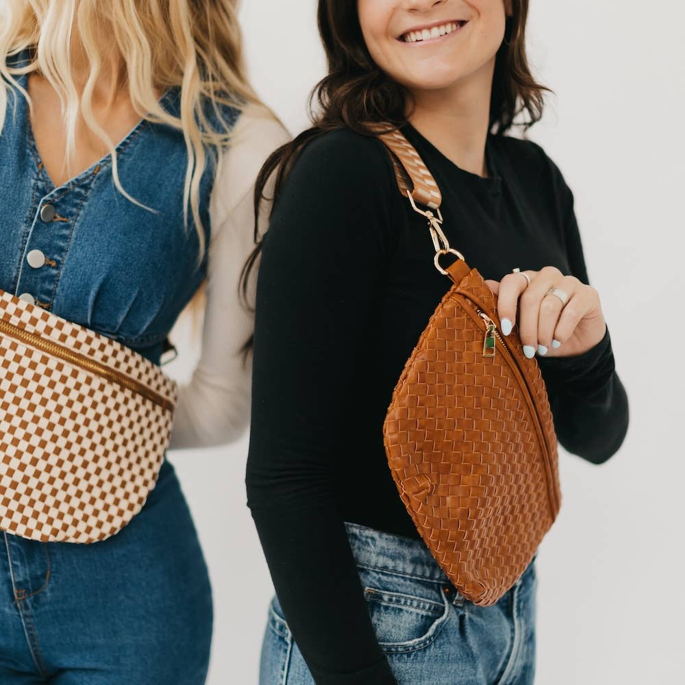 Westlyn Woven Bum Bag: Black