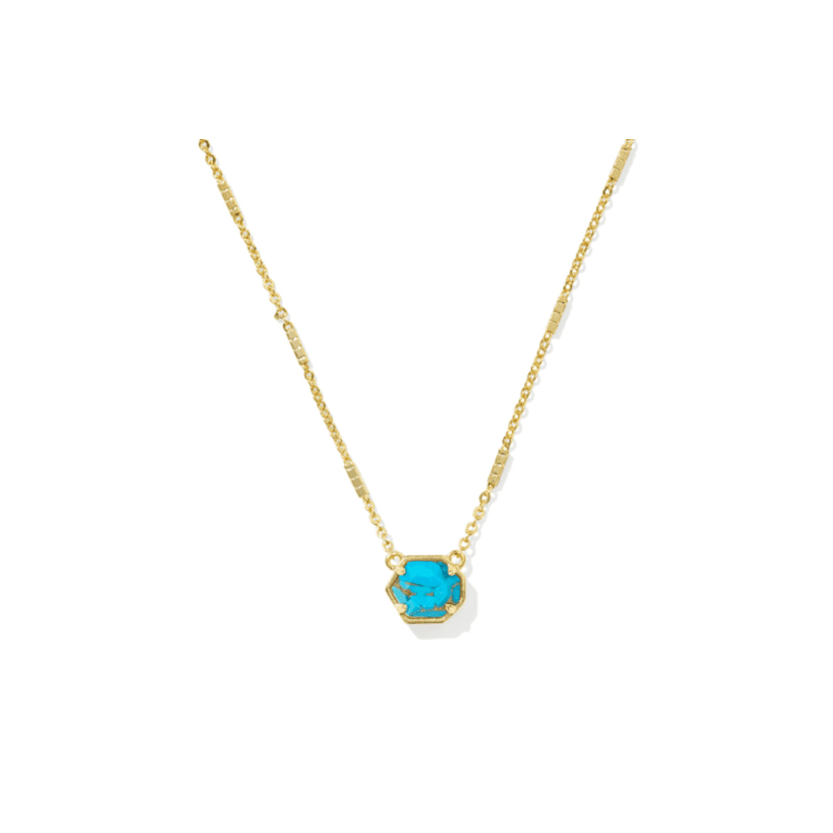 MABEL NECKLACE GOLD BRONZE VND TURQ