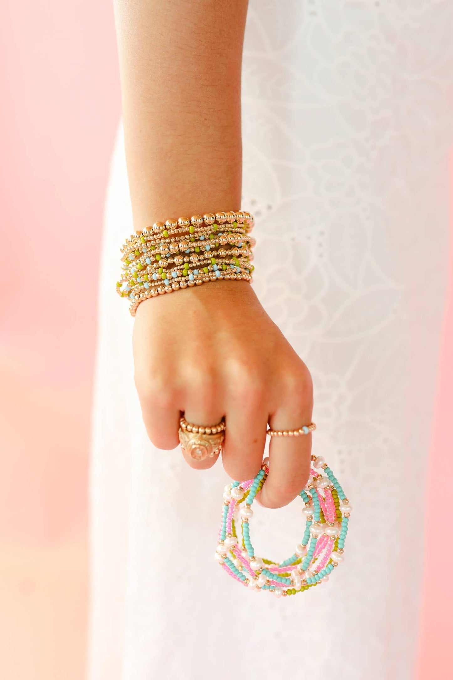Turquoise Pearl Bracelet: Standard 6.75 inch