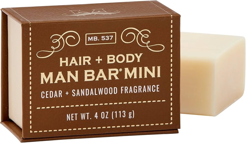Man Bar Mini Hair and Body Cedar and Sandalwood