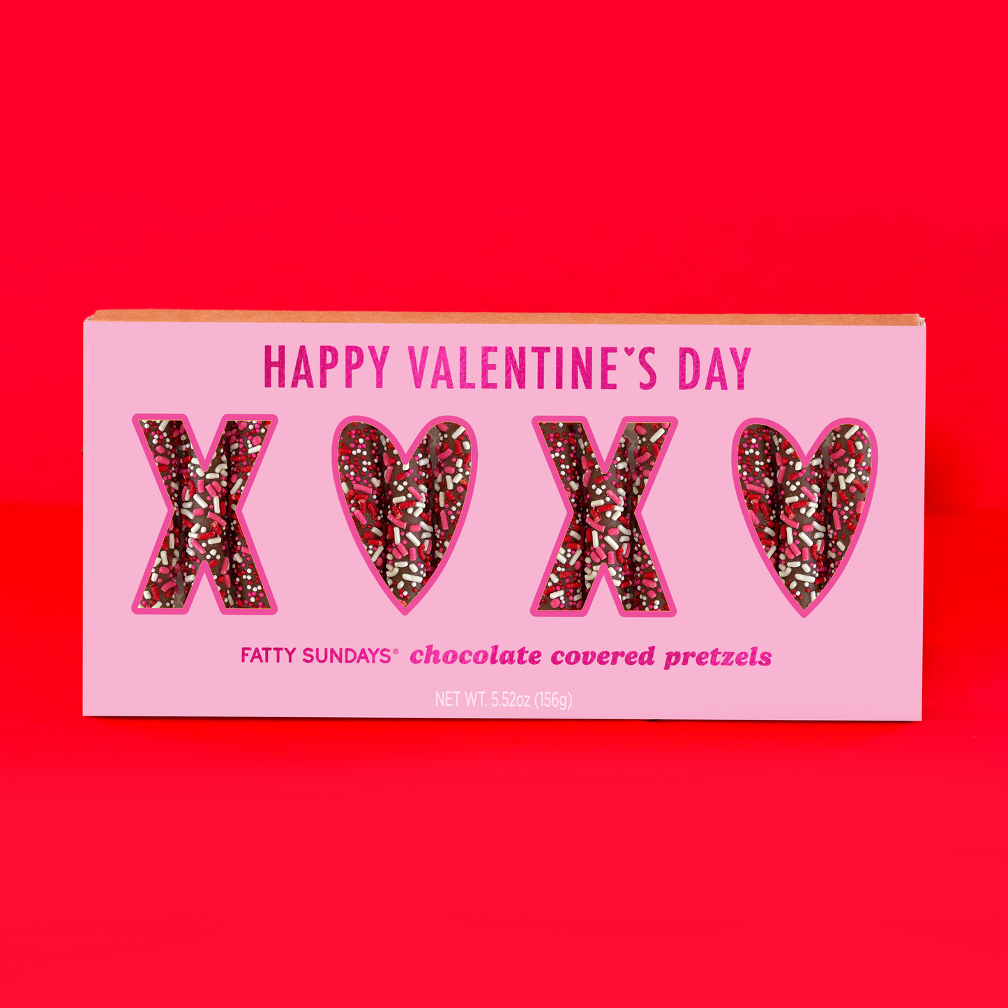 Happy Valentine's Day Gourmet Chocolate Covered Pretzel Gift