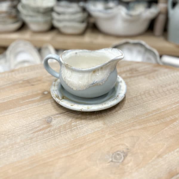 Etta B pottery Gravy Boat and Saucer