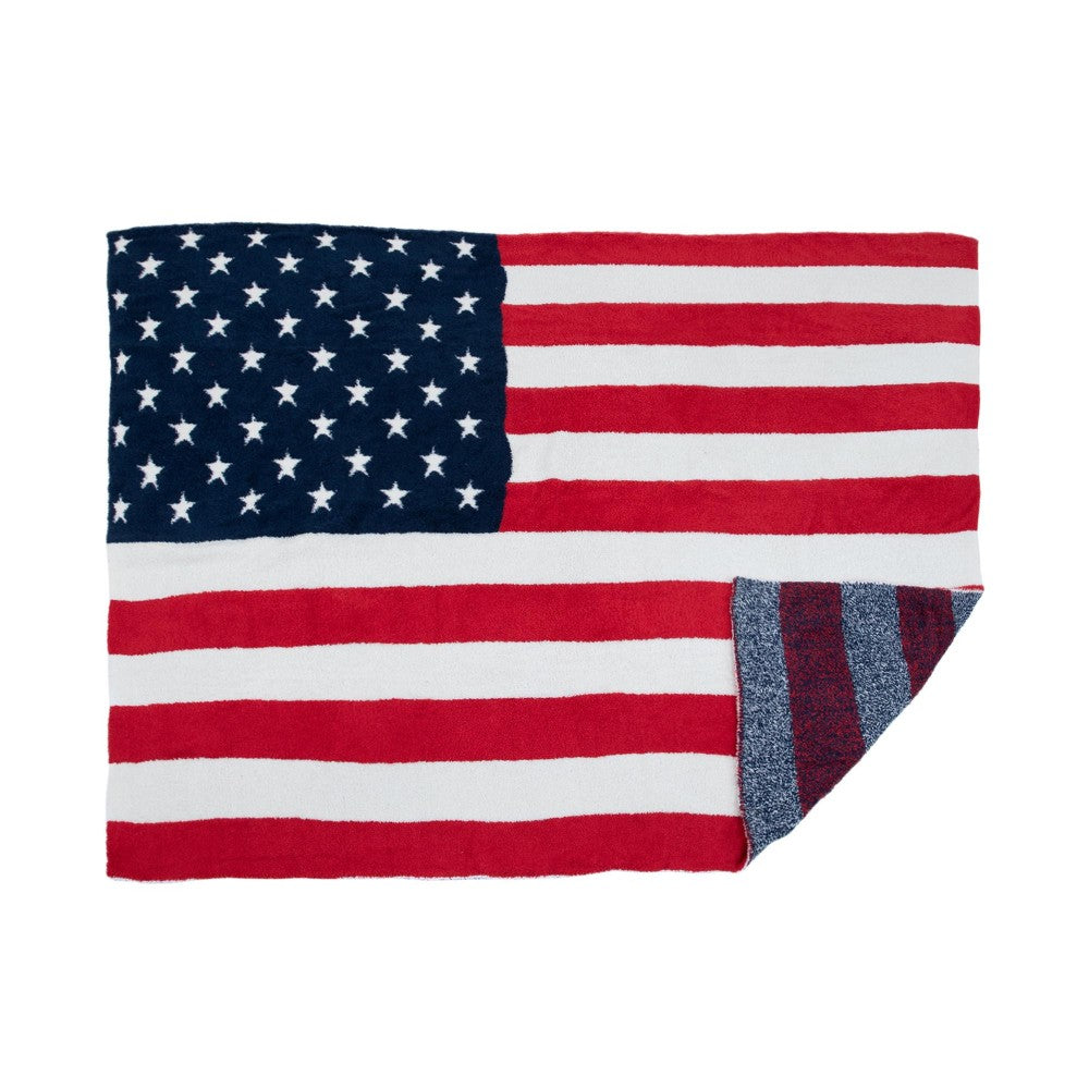 American Flag Chenille Blanket