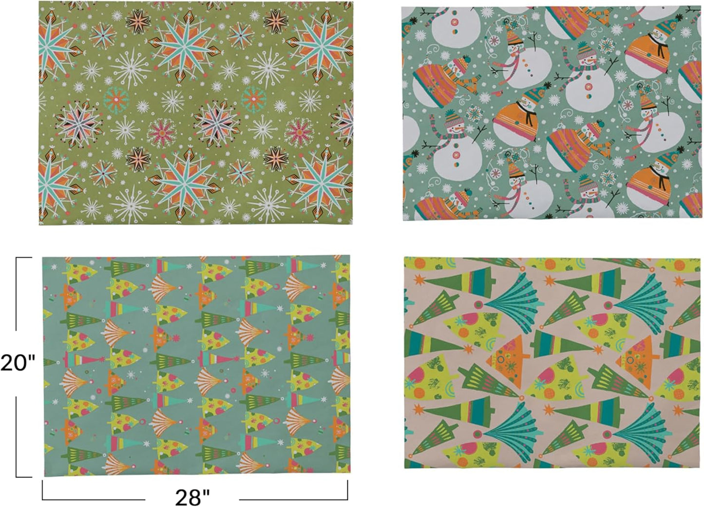 Recycled Wrapping Paper Sheets Holiday