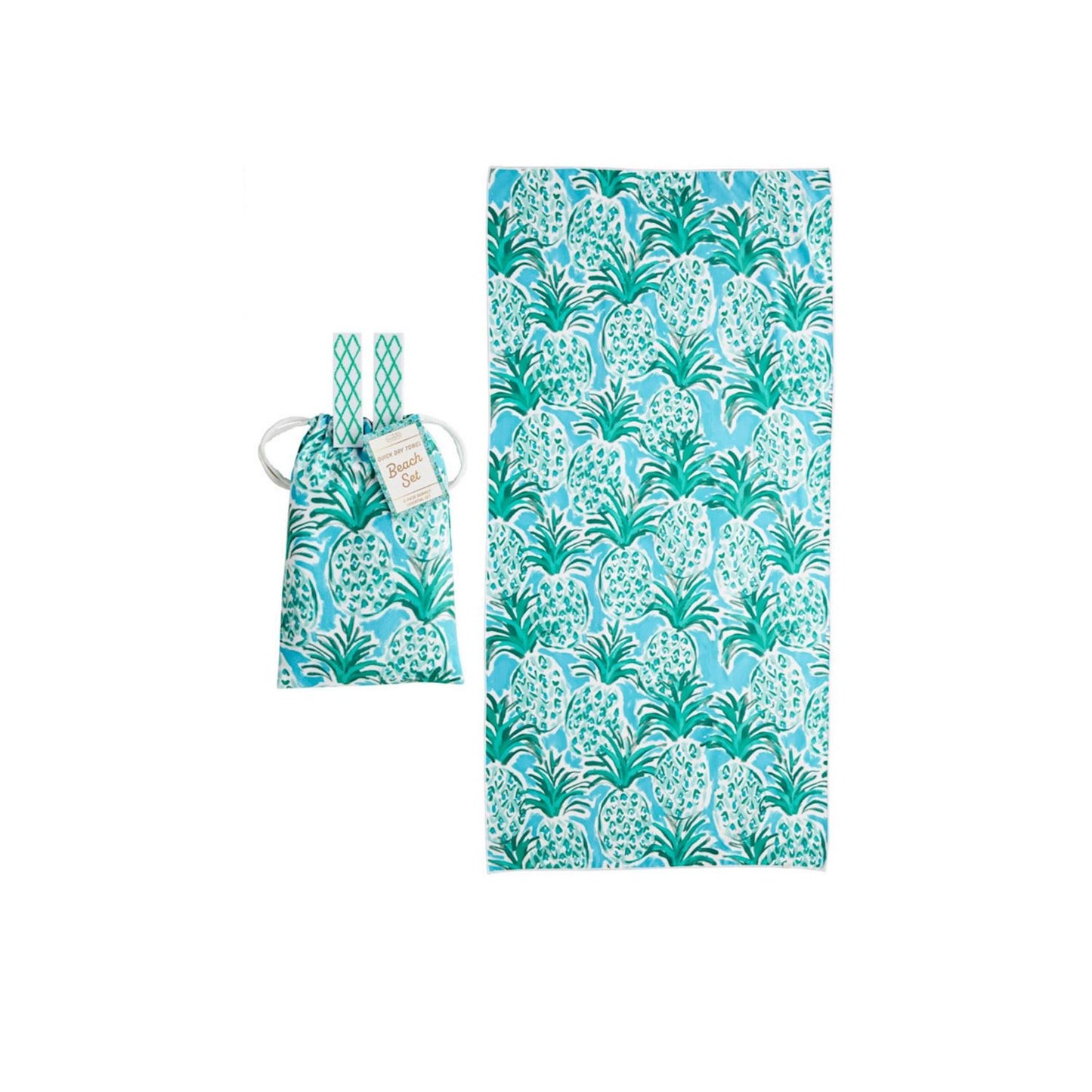 Quick Dry Towel Beach Set Green