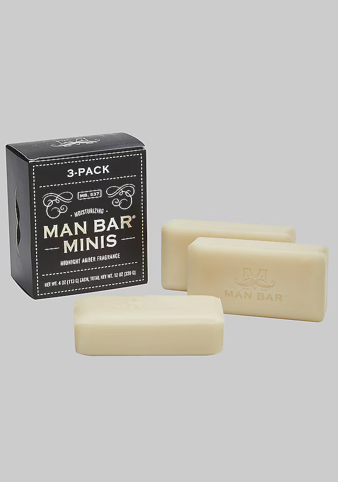 Man Bar Mini set of 3- 4oz Midnight Amber